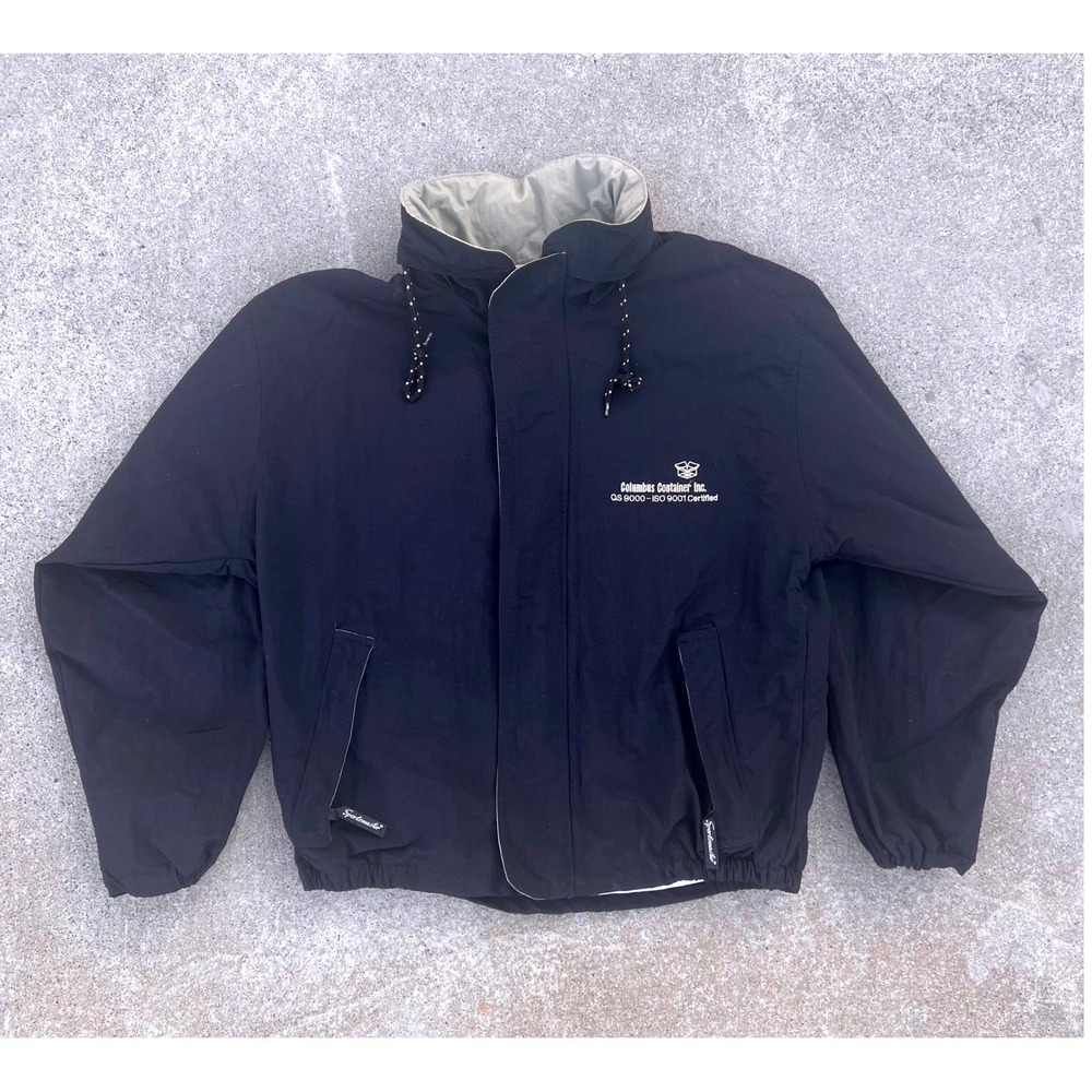 Sportsmaster Windbreaker Jacket Mens Lg Columbus Container Inc‎ Workwear vintage